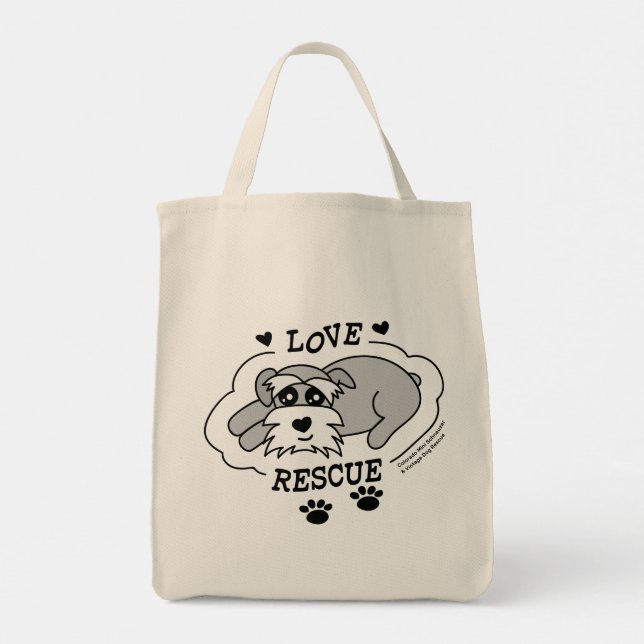 Love Rescue - Grocery Tote Bag (Back)