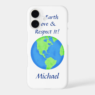Love Respect Earth Globe Name Personalised