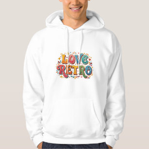 Love Retro Hoodie – Vintage American Flag Back