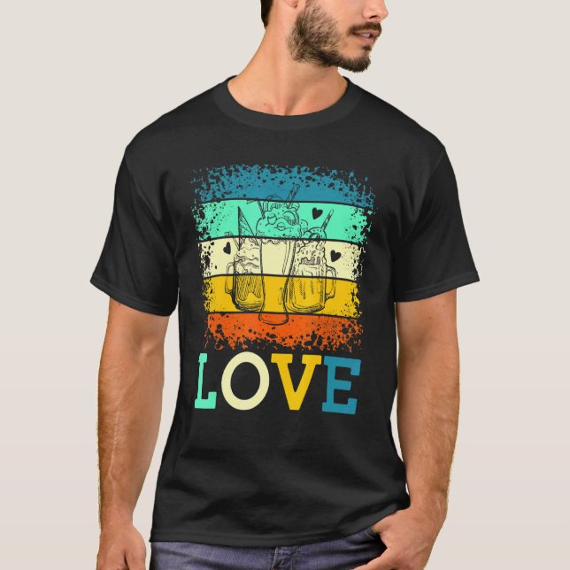 Love Retro Milkshake Chocolate Dessert Sweet Tooth T-Shirt (Front)