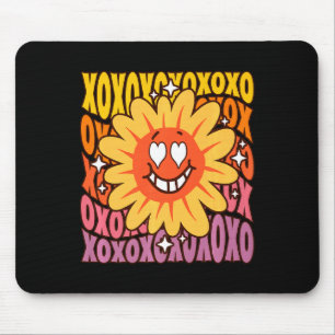 Love Retro Vintage Sunflower Floral Groovy Valenti Mouse Mat