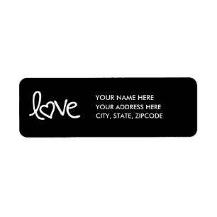 Love Return Address Label