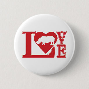 Love-Rhinos 6 Cm Round Badge