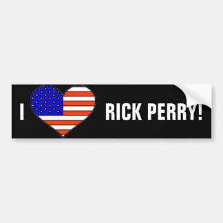 LOVE RICK PERRY BUMPER STICKER