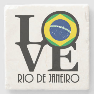 LOVE Rio de Janeiro Stone Coaster