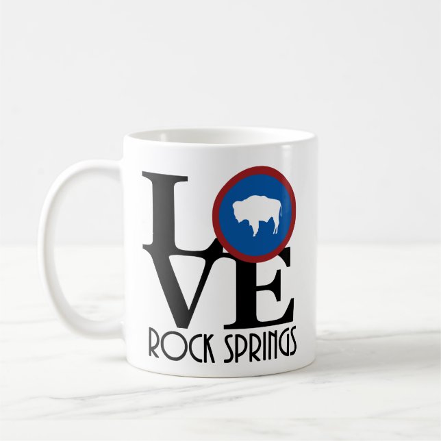LOVE Rock Springs, Wyoming 11oz Coffee Mug (Left)