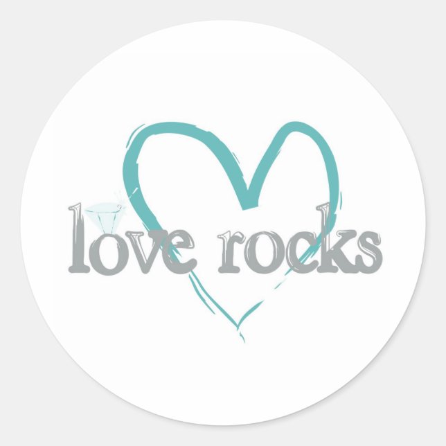 Love Rocks Classic Round Sticker (Front)
