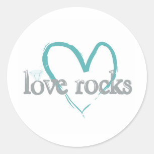 Love Rocks Classic Round Sticker