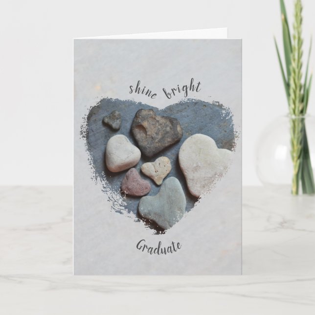 Love Rocks Shine Bright Graduate Card (Front)