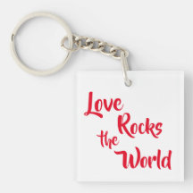 'Love Rocks the World' Key chain
