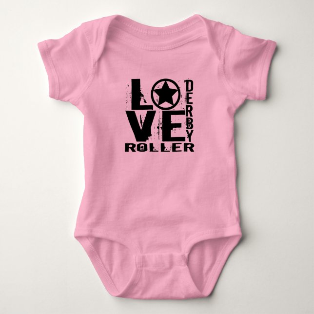 LOVE Roller Derby Baby Bodysuit (Front)