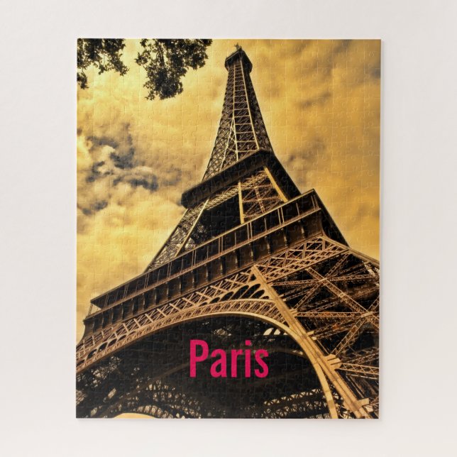 Love & Romance City of Paris Eiffel Tower France Jigsaw Puzzle (Vertical)
