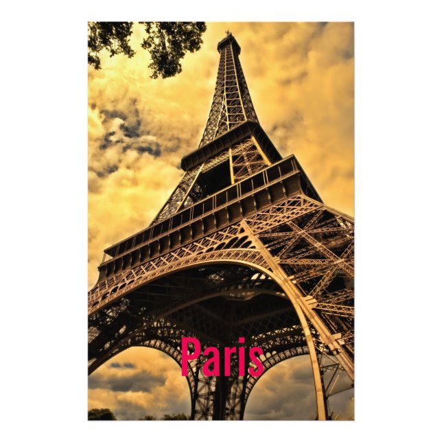 Love & Romance City of Paris Eiffel Tower France Photo Print (Front)