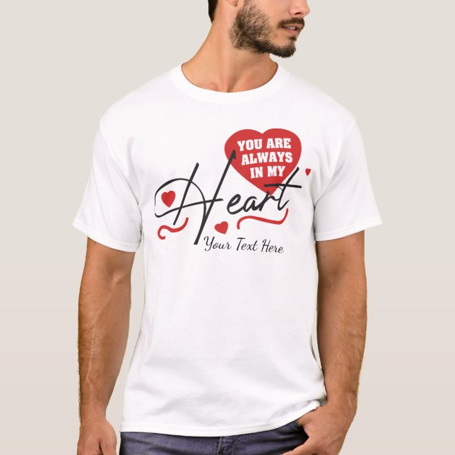 Love & Romance Concept Design with Heart Elements T-Shirt (Front)