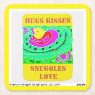 lOVE ROMANCE WELCOME HOME Square Paper Coaster