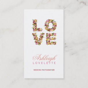 LOVE Romantic Blooms Spring Flowers Profile Card