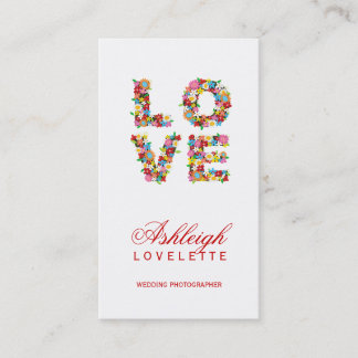 LOVE Romantic Blooms Spring Flowers Profile Card
