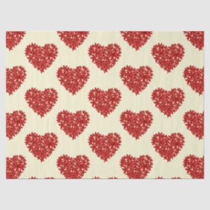Love Romantic Floral Hearts Wedding Anniversary  Tissue Paper