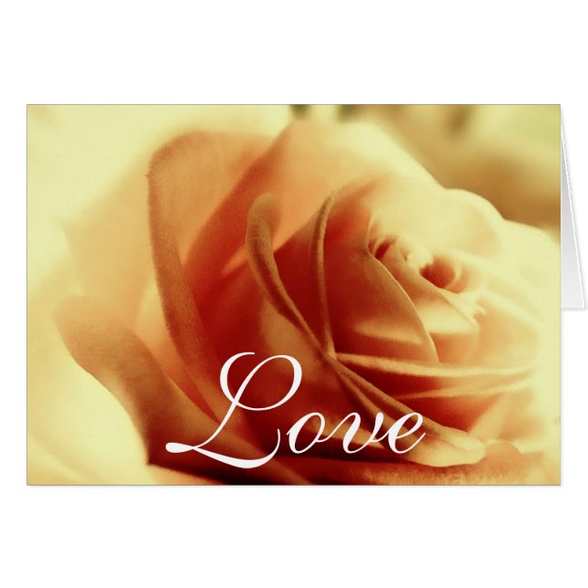 Love Rose Card (Front Horizontal)