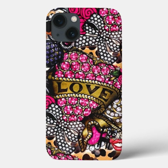 Love Rose Diamond Mosaic Cell Phone Case (Back)