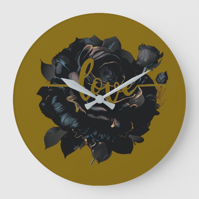 Love Rose Wall Clock (Front)