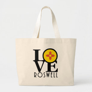 LOVE Roswell New Mexico Large Tote Bag