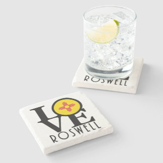 LOVE Roswell New Mexico  Stone Coaster