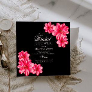 Love Rosy Flowers Modern Bridal Shower Invitation
