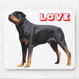 Love Rottweiler Adult Puppy Dog Mousepad