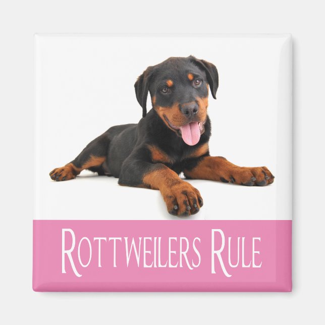 Love Rottweiler Puppy Dog Magnet (Front)