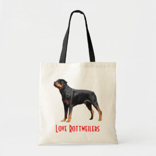 Love Rottweilers Puppy Dog Canvas Totebag Tote Bag
