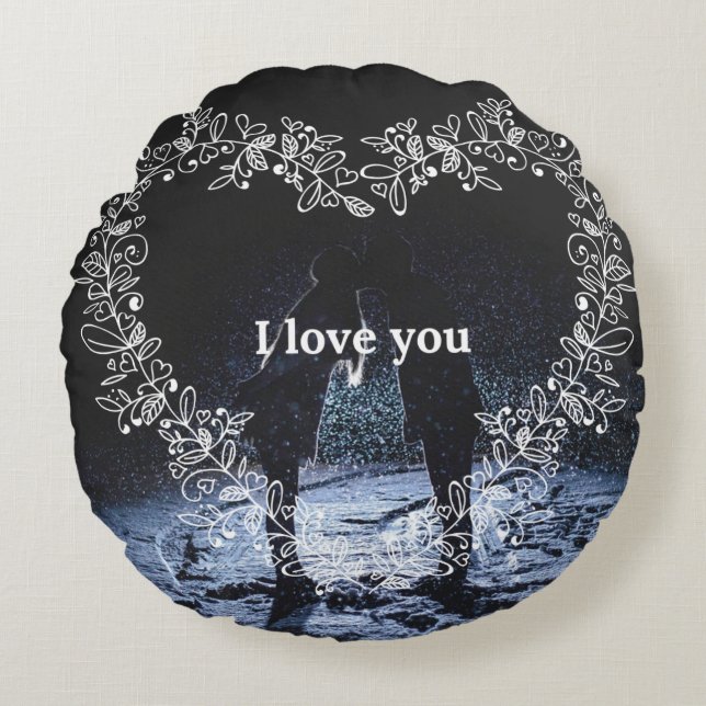 Love   round cushion (Front)