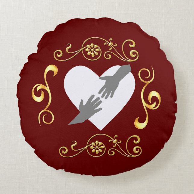 Love   round cushion (Front)