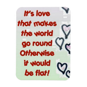 love round flat fun magnet