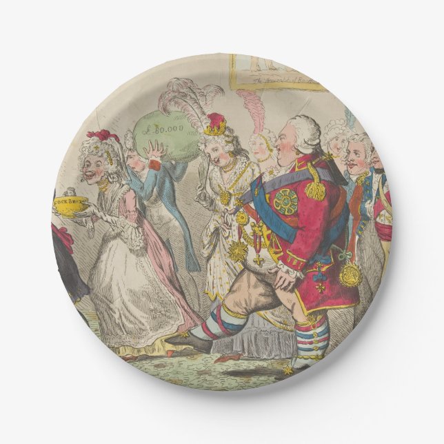 Love - Round Paper Plates (Front)