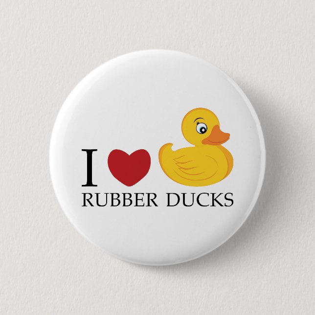 Love Rubber Ducks 6 Cm Round Badge (Front)