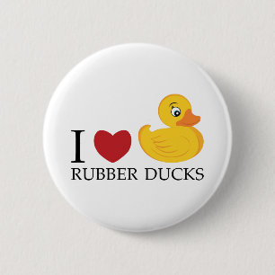 Love Rubber Ducks 6 Cm Round Badge