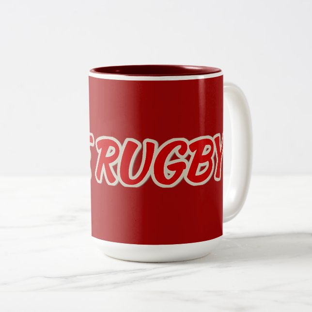 Love Rugby Two-Tone Rugby Mug (Front Right)