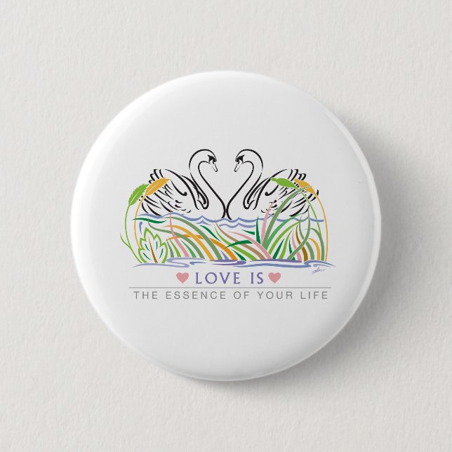 Love Rules 6 Cm Round Badge (Front)