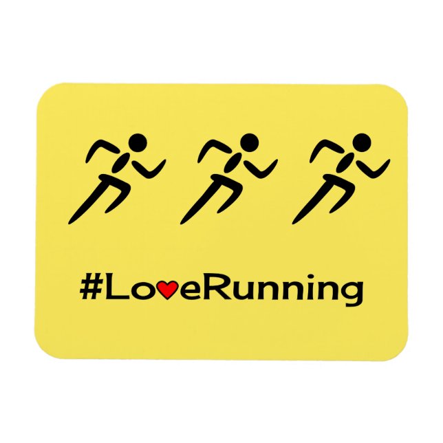 Love running slogan sports magnet (Horizontal)