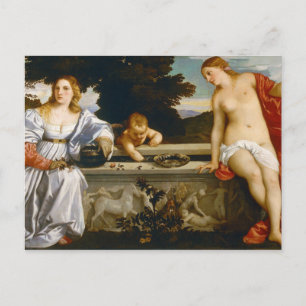 Love Sacred and Profane Love by Titian Postcard