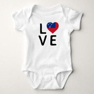 Love - Samoa Flag Baby Bodysuit