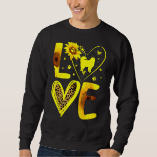 Love Samoyed Sunflower Dog Paw Sunflower Sweatshirt