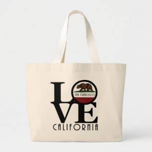 LOVE San Francisco Large Tote Bag
