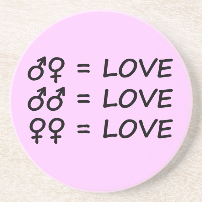 Love Sandstone Coaster (Front)
