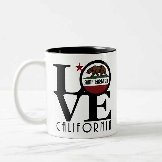 LOVE Santa Barbara 11oz Two-Tone Coffee Mug (Left)