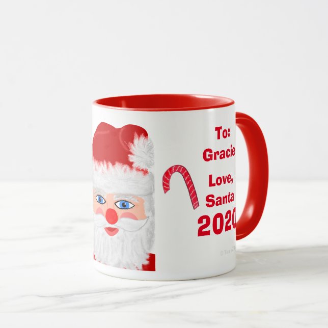 Love Santa Christmas Keepsake Personalise Mug (Front Right)