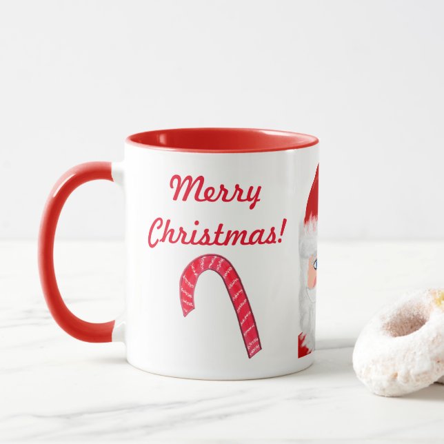 Love Santa Christmas Name Mug (With Donut)