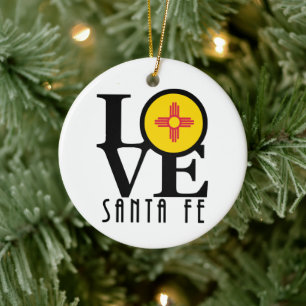 LOVE Santa Fe Ceramic Tree Decoration