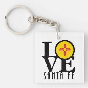 LOVE Santa Fe New Mexico Key Ring